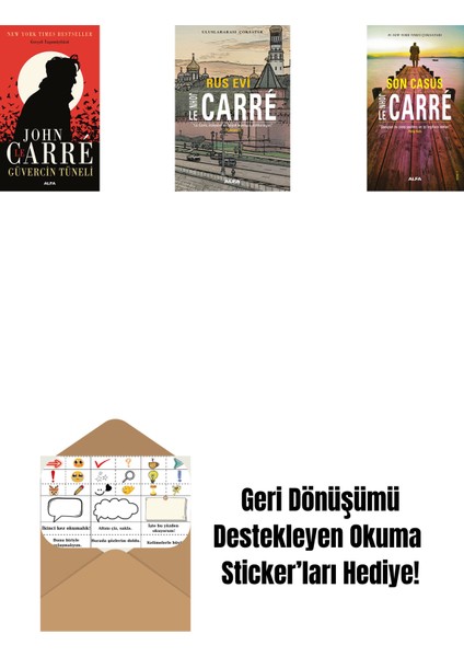 Güvercin Tüneli + Rus Evi + Son Casus + Okuma Sticker'ları
