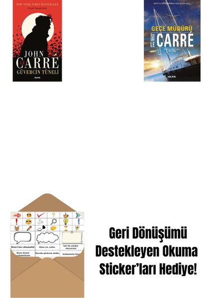 Güvercin Tüneli + Gece Müdürü + Okuma Sticker'ları