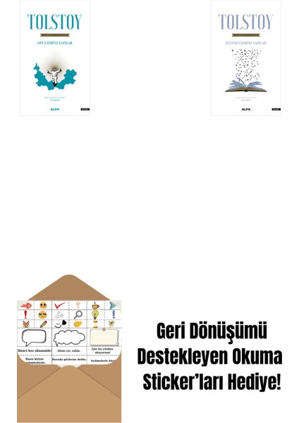 Tolstoy Bütün Eserleri 18 + Tolstoy Bütün Eserleri 17 + Okuma Sticker'ları