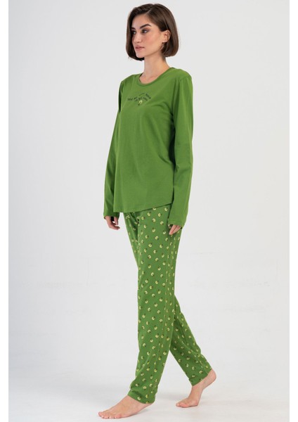 Pamuklu Kadın Büyük Beden Uzun Kol Pijama Takım , 405011 modelleri