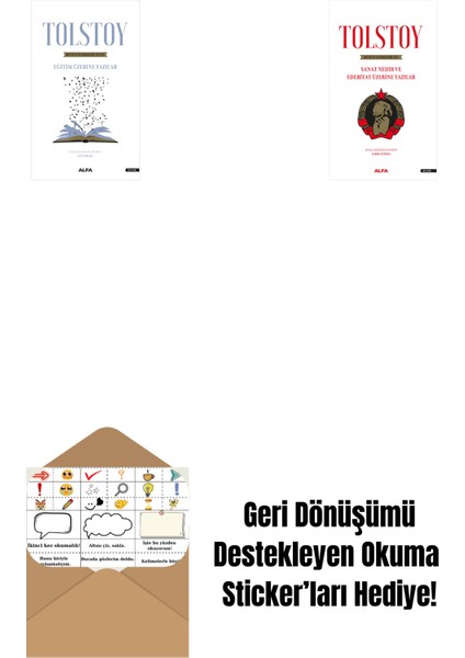 Tolstoy Bütün Eserleri 17 + Tolstoy Bütün Eserleri 15 + Okuma Sticker'ları