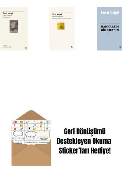 Yeni Cahiller + Yazmak Eylemi + Hakkâri'de Bir Mevsim (Bez Ciltli) + Okuma Sticker'ları