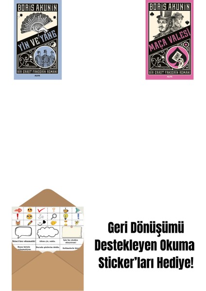 Yin ve Yang + Maça Valesi + Okuma Sticker'ları