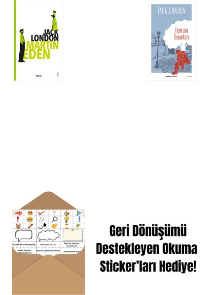 Martin Eden + Uçurum Insanları + Okuma Sticker'ları