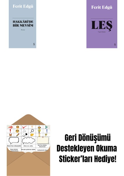 Hakkâri'de Bir Mevsim (Bez Ciltli) + Leş (Bez Ciltli) + Okuma Sticker'ları