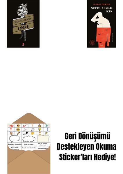 1984 + Nefes Almak Için (Ciltli) + Okuma Sticker'ları