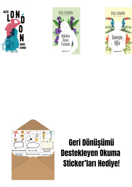 Deniz Kurdu + Makaloa Hasırı Üzerinde + Güneşin Oğlu + Okuma Sticker'ları