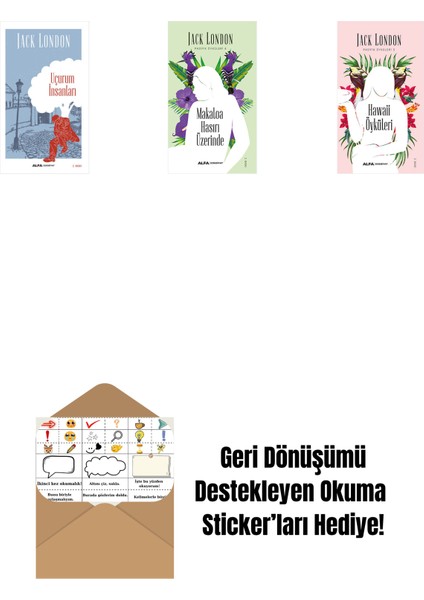 Uçurum Insanları + Makaloa Hasırı Üzerinde + Hawaii Öyküleri + Okuma Sticker'ları