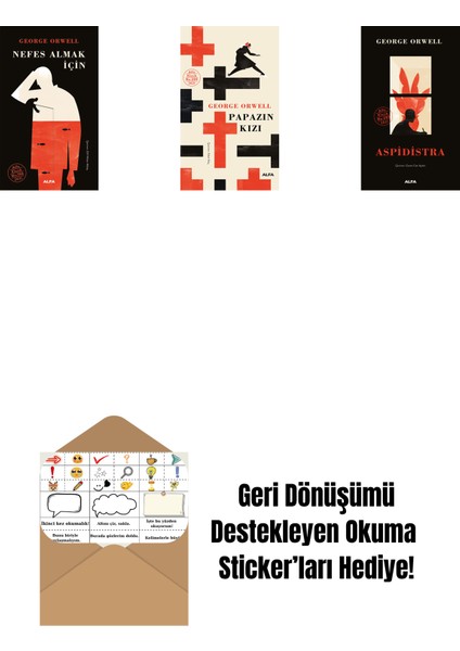 Nefes Almak Için (Ciltli) + Papazın Kızı ( Ciltli ) + Aspidistra + Okuma Sticker'ları