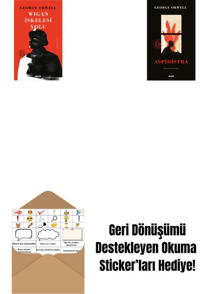 Wigan Iskelesi Yolu (Ciltli) + Aspidistra (Ciltli) + Okuma Sticker'ları