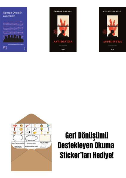 Everest Açıkhava 24 - Denemeler + Aspidistra + Aspidistra (Ciltli) + Okuma Sticker'ları