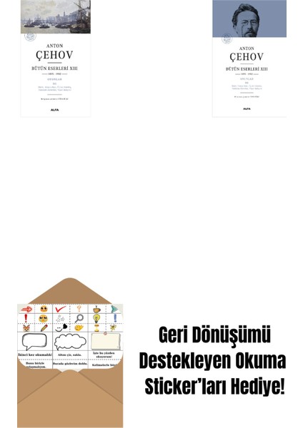 Anton Çehov Bütün Eserleri 13 + Anton Çehov Bütün Eserleri 13 (Ciltli) + Okuma Sticker'ları
