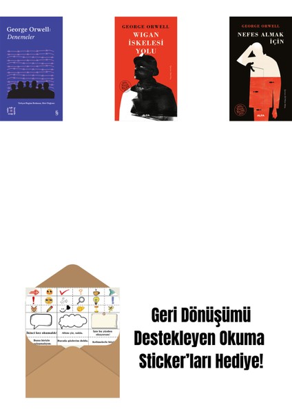 Everest Açıkhava 24 - Denemeler + Wigan Iskelesi Yolu + Nefes Almak Için (Ciltli) + Okuma Sticker'ları