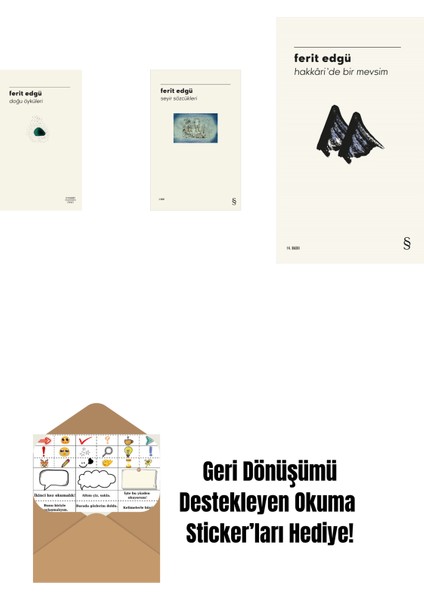Doğu Öyküleri + Seyir Sözcükleri + Hakkâri'de Bir Mevsim + Okuma Sticker'ları