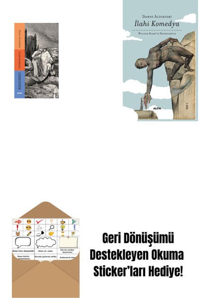 Ilahi Komedya - Cehennem + Ilahi Komedya (Bez Ciltli) + Okuma Sticker'ları