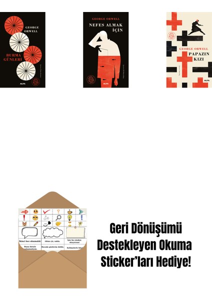 Burma Günleri + Nefes Almak Için (Ciltli) + Papazın Kızı ( Ciltli ) + Okuma Sticker'ları