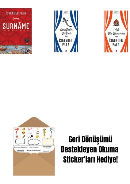 Surnâme - Bir Osmanlı Mâcerası + Jennifer’ın Düğünü (Ciltli) + Aşk Bir Zamanlar (Ciltli) + Okuma Sticker'ları