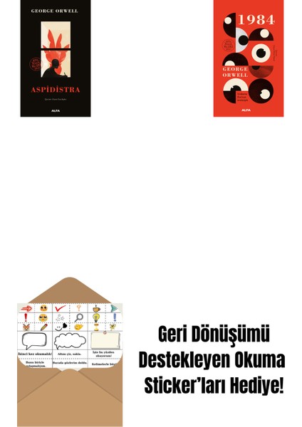 Aspidistra + 1984 (Ciltli) + Okuma Sticker'ları