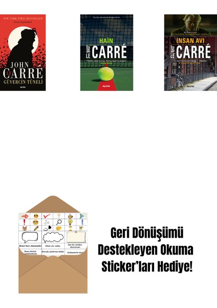 Güvercin Tüneli + Hain + Insan Avı + Okuma Sticker'ları