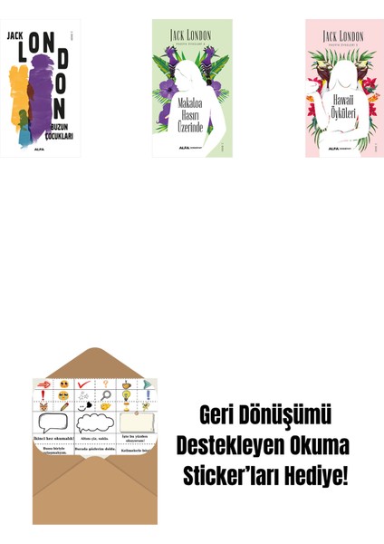 Buzun Çocukları + Makaloa Hasırı Üzerinde + Hawaii Öyküleri + Okuma Sticker'ları