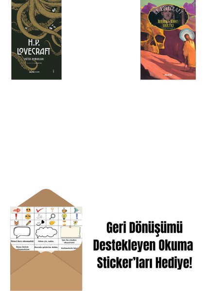H.p. Lovecraft - Bütün Romanları (Ciltli) + Herbert West: Diriltici + Okuma Sticker'ları