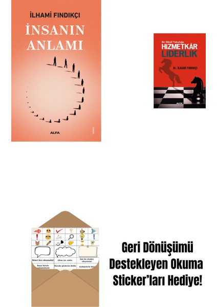 Insanın Anlamı + Hizmetkar Liderlik (Cep Boy) + Okuma Sticker'ları