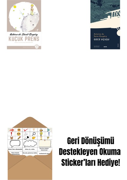 Küçük Prens + Gece Uçuşu + Okuma Sticker'ları