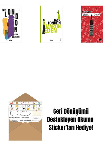 Buzun Çocukları + Martin Eden + Cinayet Şirketi + Okuma Sticker'ları