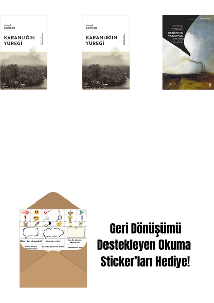 Karanlığın Yüreği (Ciltli) + Karanlığın Yüreği + Denizden Yansıyan + Okuma Sticker'ları