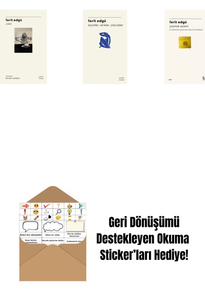Cahil (Ciltli) + Biçimler, Renkler, Sözcükler + Yazmak Eylemi + Okuma Sticker'ları