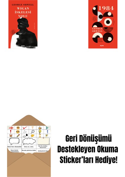 Wigan Iskelesi Yolu (Ciltli) + 1984 (Ciltli) + Okuma Sticker'ları