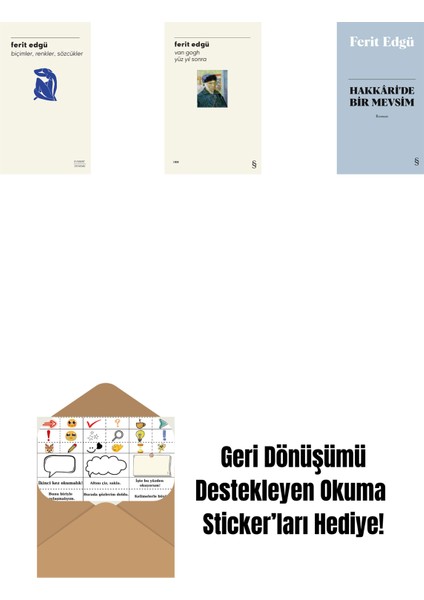 Biçimler, Renkler, Sözcükler + Van Gogh - Yüz Yıl Sonra + Hakkâri'de Bir Mevsim (Bez Ciltli) + Okuma Sticker'ları