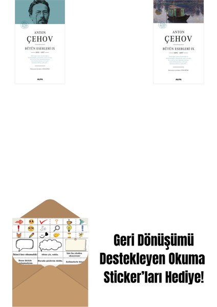Anton Çehov Bütün Eserleri 9 (Ciltli) + Anton Çehov Bütün Eserleri 9 + Okuma Sticker'ları