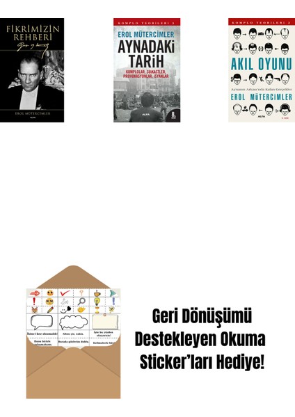 Fikrimizin Rehberi (Ciltli) + Aynadaki Tarih + Akıl Oyunu + Okuma Sticker'ları