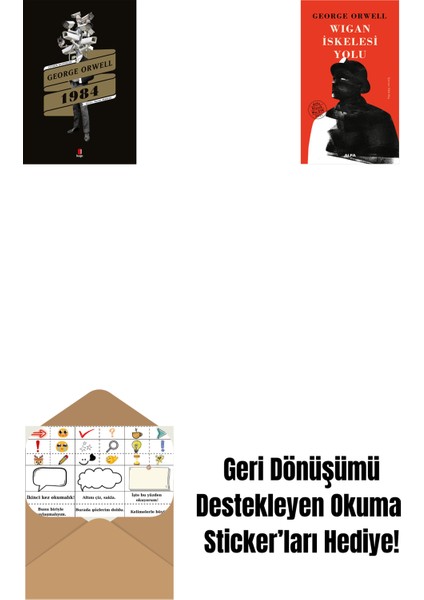 1984 + Wigan Iskelesi Yolu (Ciltli) + Okuma Sticker'ları