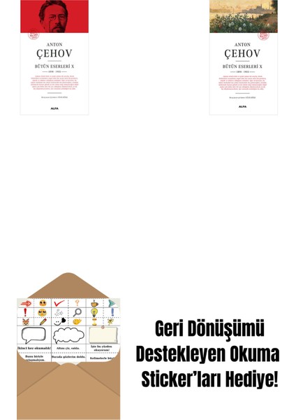 Anton Çehov Bütün Eserleri 10 (Ciltli) + Anton Çehov Bütün Eserleri 10 + Okuma Sticker'ları