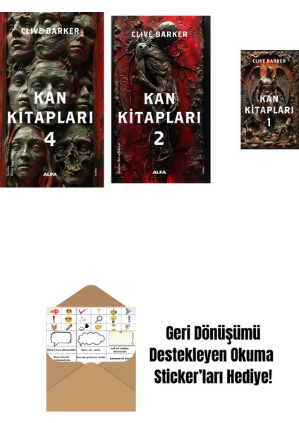 Kan Kitapları 4 + Kan Kitapları 2 + Kan Kitapları 1 + Okuma Sticker'ları