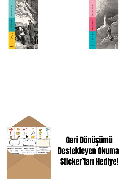 Ilahi Komedya - Araf + Ilahi Komedya - Cennet + Okuma Sticker'ları