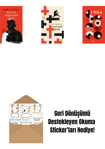 Wigan Iskelesi Yolu + Papazın Kızı ( Ciltli ) + 1984 (Ciltli) + Okuma Sticker'ları
