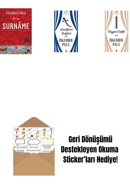 Surnâme - Bir Osmanlı Mâcerası + Jennifer’ın Düğünü (Ciltli) + Neyzen Tevfik (Ciltli) + Okuma Sticker'ları