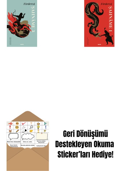 Şahnâme 3 + Şahnâme 1 (Ciltli) + Okuma Sticker'ları