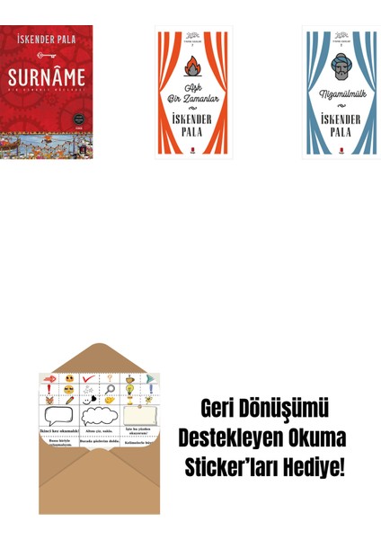 Surnâme - Bir Osmanlı Mâcerası + Aşk Bir Zamanlar (Ciltli) + Nizamülmülk (Ciltli) + Okuma Sticker'ları