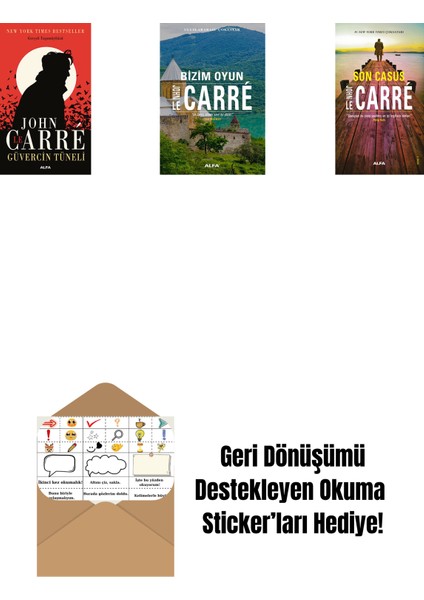 Güvercin Tüneli + Bizim Oyun + Son Casus + Okuma Sticker'ları
