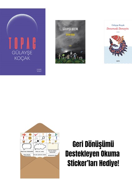 Topaç + Siyah Koku + Denemedi Demeyin + Okuma Sticker'ları