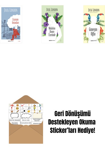 Uçurum Insanları + Makaloa Hasırı Üzerinde + Güneşin Oğlu + Okuma Sticker'ları