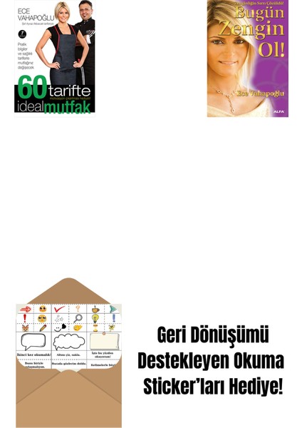 60 Tarifte Ideal Mutfak + Bugün Zengin Ol ! + Okuma Sticker'ları