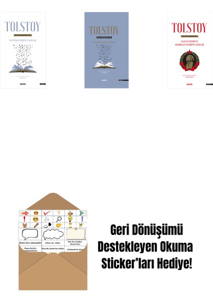 Tolstoy Bütün Eserleri 17 + Tolstoy Bütün Eserleri 17 (Ciltli) + Tolstoy Bütün Eserleri 15 + Okuma Sticker'ları