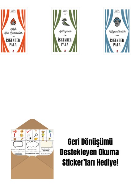 Aşk Bir Zamanlar (Ciltli) + Süleyman (Ciltli) + Nizamülmülk (Ciltli) + Okuma Sticker'ları
