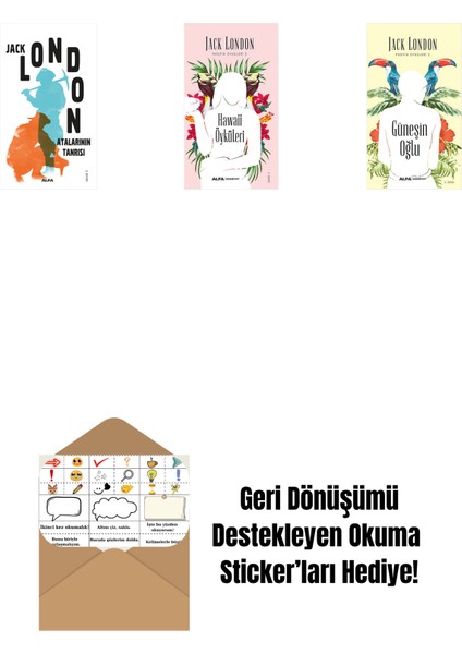 Atalarının Tanrısı + Hawaii Öyküleri + Güneşin Oğlu + Okuma Sticker'ları