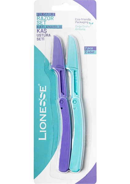Lionesse Ikili Katlanabilir Kaş Ustura Seti